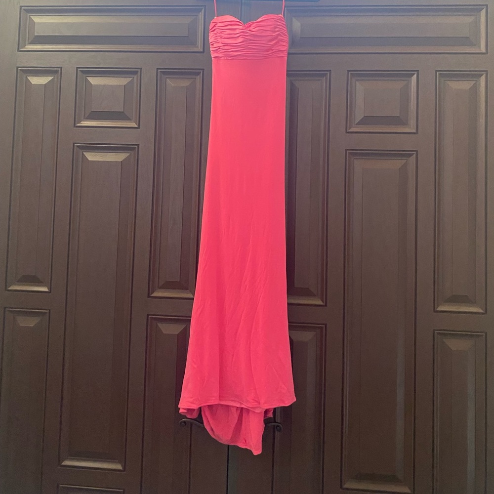 Spaghetti strap pink dress